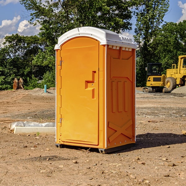 how often are the portable toilets cleaned and serviced during a rental period in Emporium